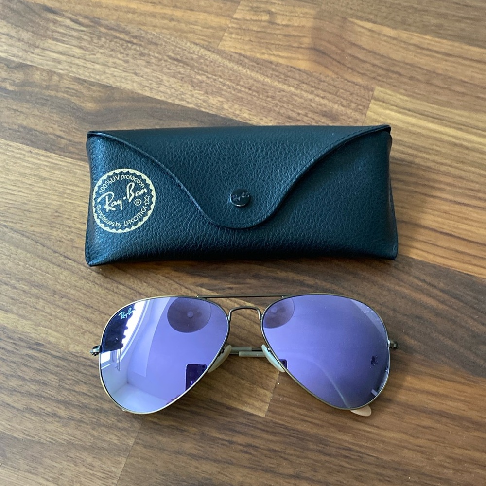 Ray-Ban Purple Aviator Sunglasses